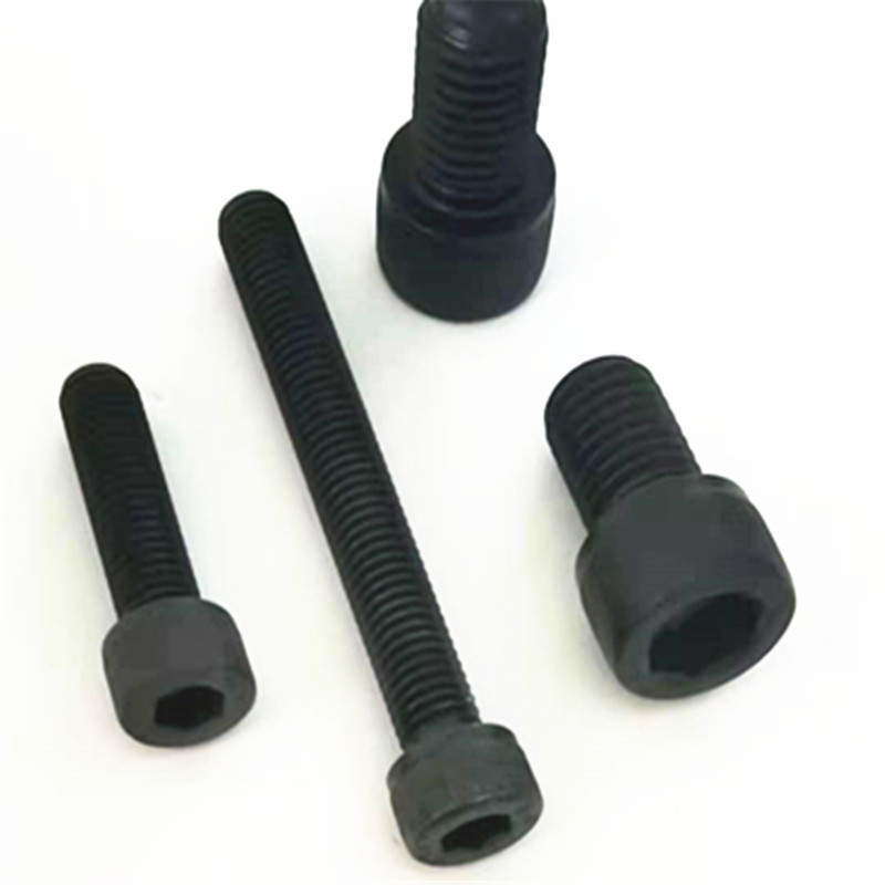 Paidu DIN912 hexagonal cylindrical head bolt carbon steel 12.9 grade screw head knurled black quality assurance