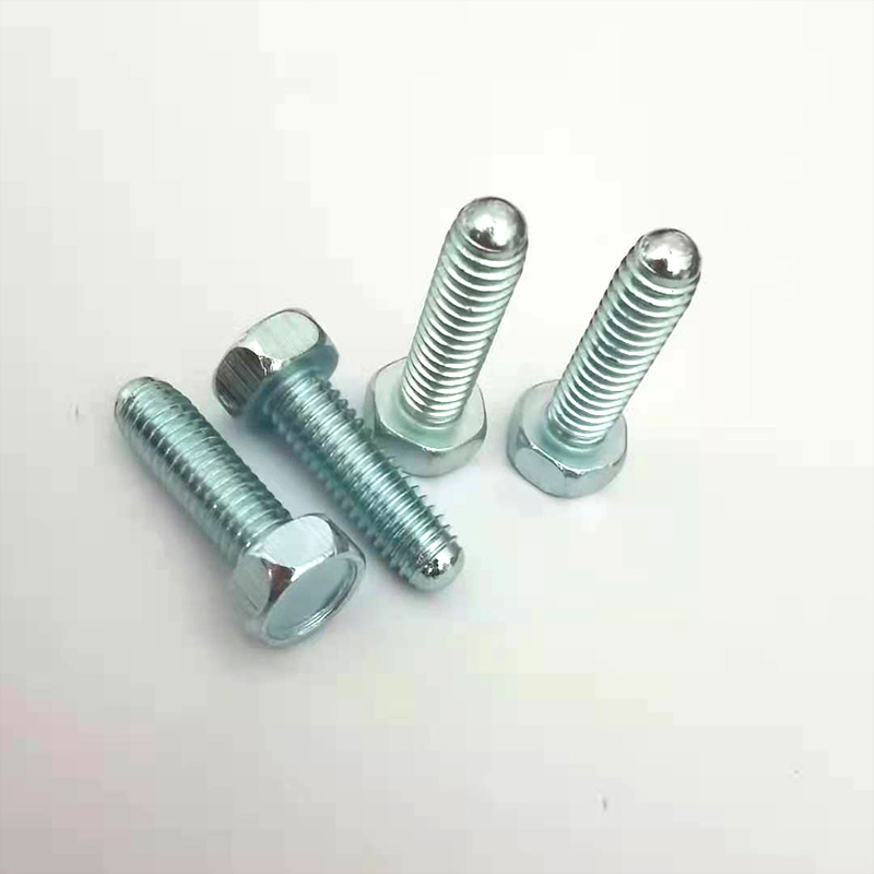 Paidu Outer hexagonal round tail bolts 4.8 Grade 8.8 Grade blue and white zinc source manufacturer Quality assurance Quality service