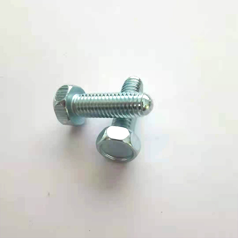 Paidu Outer hexagonal round tail bolts 4.8 Grade 8.8 Grade blue and white zinc source manufacturer Quality assurance Quality service